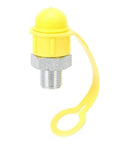 Get This Killer One Set Of Hydraulic Fittings Quick Coupler ZG3 And 8 High Pressure Tube Connector Plug That Makes Work A Breeze On Any Machine You Fix Up At Home Or In The Shop Without Leaking Oil All Over Your Clean Floors Ever Again. yellow ZG3 threaded hydraulic plug with cap and tether