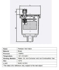 Front view of brass Joywayus automatic float vent valve kit with 1/2"G female to 1/2"NPT male adapter.