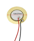 Top view of 12 Pack 27mm Piezo Disc Element Sensor With Wire Piezoelectric Pickup Sensor Contact Microphone Trigger Transducer