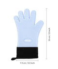 Top Shelf Heat Resistant Silicone Gloves For Sublimation Printing Non Slip Cotton Lined 2 Pack Blue Insulated Tumbler Handling Gear.