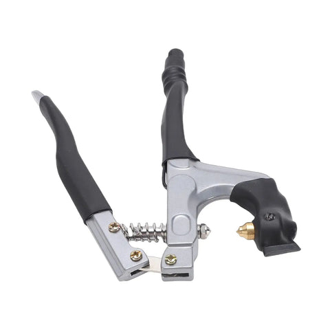 RitoEasysports Electric Badminton Racket Trumpet Plier Crimping Machine with aluminum build and rubber grip handle.