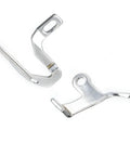 2 Pack Overlock Looper Set For Sewing Machines, Curved Needle, Pro Grade Alloy, two silver serger loopers on white