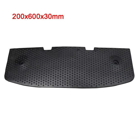 Heavy Duty Black Rubber End Cap Kit For Standard Hump With Concrete Anchors Plus Screws And Washers To Fit 200x600x50mm Size Perfect For Boosting Road Safety At Private Community Entrance Gates, black rubber end cap