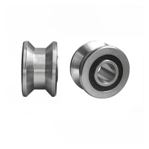 10 Pack Premium T22 Roller Bearings For Smooth Linear Motion In Machinery And Automation Projects. Heavy Duty Steel Tracks With Low Friction Design. Close-up view of steel roller bearings.