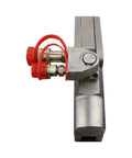 Heavy Duty Hydraulic Torque Wrench Built Tough With Lightweight Al Ti Alloy Hollow Body Electric Pump Driven 232 To 2328 Nm Range Precision Dial shown from the top with hoses.