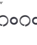 Pneumatic Wrench Retainer Ring Kit With O Ring For 3/8 Inch Air Tools, shown as four black metal and rubber rings