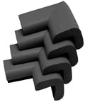 Four Piece Safety Corner Cushions For Baby And Home Protection with 3M Tape, BPA Free, Latex Free, Black Foam, USA Made
