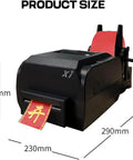 Personalized Digital Ribbon Printer For Crafters Print Custom Fabric Labels With Ease Supports Over Fifty Languages And Foil Stamping, showing product dimensions.
