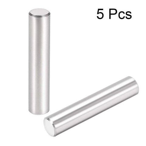 Five Pack 8mm By 40mm Dowel Pins 304 Stainless Steel Cylindrical Shelf Support Pins Rust Resistant Centerless Ground Finish Silver Tone
