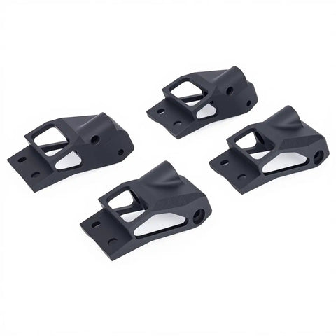 Beefed Up Aluminum Shock Absorber Mount Tower Set For One Tenth Scale RC Crawler VS4 10 Phoenix Chassis Front And Rear Upgrade Parts Direct Bolt On Replacement Machined Pockets Reduce Weight Black shown