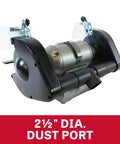 Tough As Nails 8 Inch Bench Grinder With 3600 Rpm And One Horsepower featuring a 2.5'' diameter dust port and heavy cast iron base.