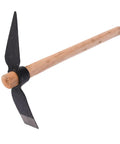 Do It All Garden Pick Axe And Mattock Multipurpose Hand Tool with green balsam wood handle for heavy duty yard work