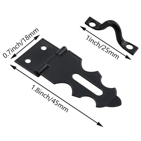 High Grade Black Mini Latches With Top Shelf Rust Resistant Metal Includes Eight Quick Install Screws Killer Setup For Decorative Cabinet Clasps Tiny Box Locks And Safeguarding Your Sweet Keepsakes All Year Long