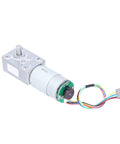 Gear Motor With Self Locking Function And Incremental Magnetic Encoder Two Or Three Channel, 40RPM, DC12V High Torque Industrial Drive For Automation And Motion Control, A Real Workhorse For Home Appliances, Power Tools, Automotive Shops, silver metal housing with 8mm shaft and wired connector