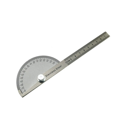 Heavy Duty 0 To 180 Degree Protractor Angle Finder With Rock Solid Stainless Steel Rotary Arm And 100 Millimeter Scale.