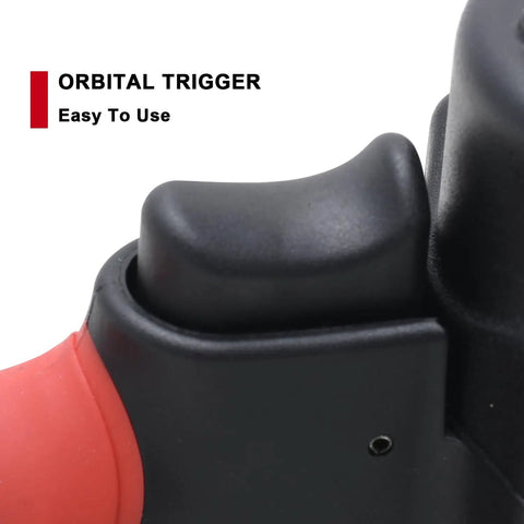 Close-up of orbital trigger on Beefy Half Inch Composite Mini Air Impact Wrench With 8500 RPM And 810 Ft-Lbs Breakaway Torque