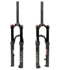 24 Inch Mountain Bike Front Fork With Air Suspension, 120mm Travel, Quick Release 9x100mm Or 15x100 Thru Axle, Disc Brakes
