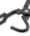 Exhaust Hanger Pliers Tool For Rubber Bracket Removal And Separation, close-up of the black heavy duty steel tip