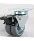 Beast Mode 2 Inch Twin Caster Wheels With Brake Rock Solid Swivel Plate Casters featuring durable TPR rubber and steel brackets.