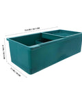 Under Desk Storage Tray With Three Tier Drawers, green plastic desktop organizer, dimensions labeled for size reference.