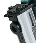 Close-up of the 18V LXT Crown Stapler with Easy Depth Control Knob See Through Magazine Window lightweight spring-loaded drive