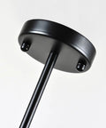 Mounting detail of Vintage Metal Sputnik Chandelier with 18 Dimmable Lights in Black Finish showing adjustable hanging bar.