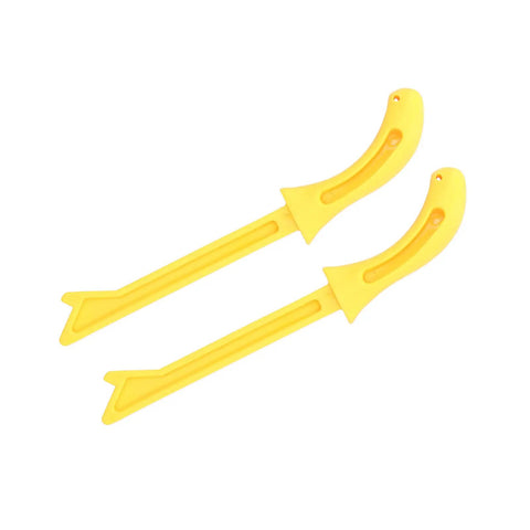 Pro Grade Woodworking Push Sticks Set For Table Saws And Planers, Bright Yellow Plastic Push Rods Feeder for safe ripping and routing