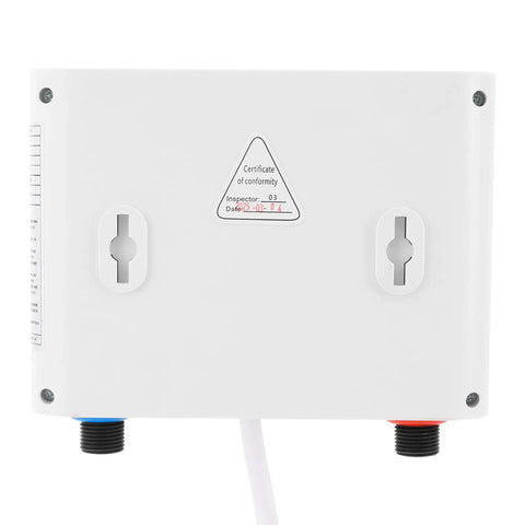 Back view of Built Different Under Sink Instant Water Boiler And Tankless Electric Heater Crafted From Rugged Stainless Steel.