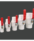 Premium White Pvc Ball Valve Pipe Fitting For Water Shut Off Smoother Than Butter Handle Leak Proof plumbing sizes.