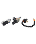 3L Heavy Duty Coolant Mist Sprayer Pump For CNC Mills With Large Oil Tank And 220V Motor components showing pump nozzle and connecting parts.