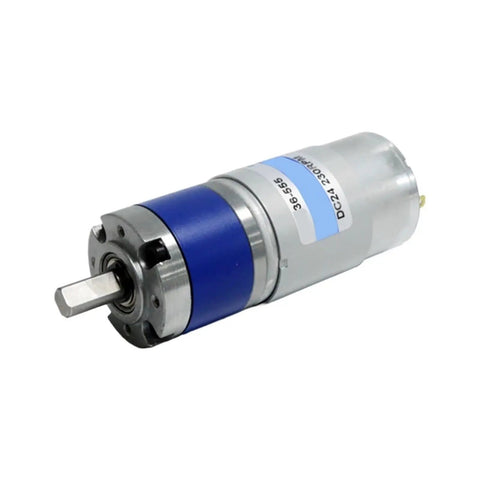 Rock Solid 36mm DC Planetary Gear Motor Serving Up Smooth Reliable Power And Serious Pull For Robotics Smart Home Projects And Auto Fixes Running Dead Easy At 120RPM On 24V, showing the motor side view.