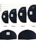 Size comparison chart of Inflatable Surfing Wing 5m2 Handheld Kitesurf Wing For Foil Windsurfing And Water Play with Dual Airbags.