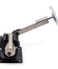 No Sweat 12V Mini Telescopic Linear Actuator With 39Mm Stroke And Adjustable Speed Drive mounted on a base, showcasing aluminum connector.