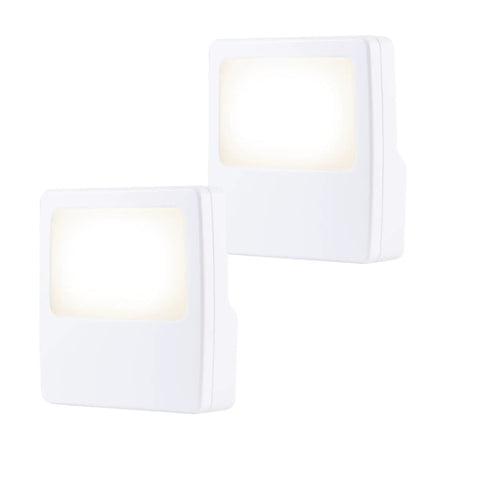 Always On LED Night Light Plug In Wall For Bedroom Nursery Bathroom Hallway Compact Low Key Soft Glow Energy Efficient UL Listed 2 Pack Model 11311