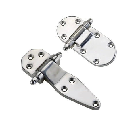 Rock Solid Heavy Duty Load Bearing Hinge 152 X 77 mm Premium Steel Cabinet Gate Door Mount Bracket with shiny metal finish.