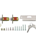 Components of Grade 2 Heavy Duty Cylindrical Lever Lockset ADA UL Listed Satin Chrome US26D Entry