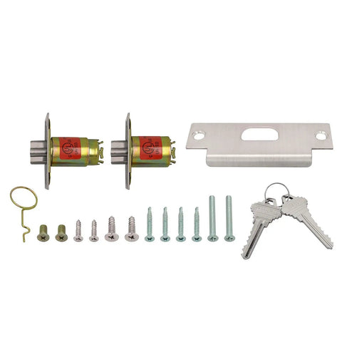 Components of Grade 2 Heavy Duty Cylindrical Lever Lockset ADA UL Listed Satin Chrome US26D Entry