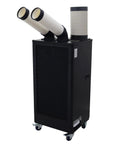 Beat The Sweat Heavy Duty Portable Air Conditioner 15400 BTU Rolling Industrial Cooler with dual vents for spot cooling.