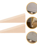Two Pack Wooden Door Stop Wedge Shape Keeps Doors Open And Prevents Slamming Sturdy Beige Non Slip Door Stopper For Bedroom And Office Easy To Use Ideal For Home And Workspace