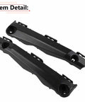 Pair of black plastic RLB-HILON front bumper brackets for Toyota Camry 2012–2014.