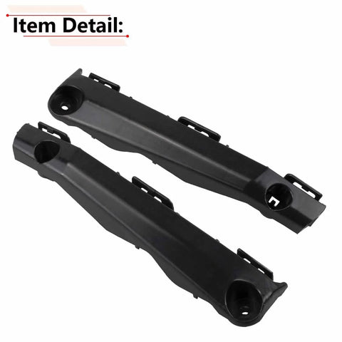 Pair of black plastic RLB-HILON front bumper brackets for Toyota Camry 2012–2014.