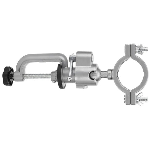 Rock Solid Bench Grinder Stand With Beefy Aluminum Alloy Clamp Universal Angle Grinder Holder, 36-43mm clamp, side view