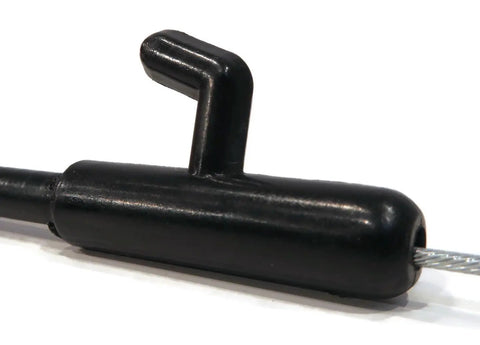 Close-up of Z-Bend end on Engine Control Cable for 2008 Troy-Bilt Lawn Tractors 11A-436M011 11A-436M066 11A-436N211 Replacement