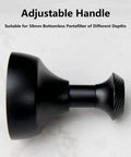 Adjustable espresso tamper handle for 58mm portafilters, designed for various depths, enhancing brew routine.