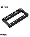 10 Pack DIP IC Socket Adapter 28 Pin Double Row 2.54mm Pitch 15.24mm Row Spacing Soldering Ready No-Brainer Easy IC Insertion Black Housing