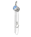 Compact Mini Hand Chain Hoist Built Tough With One Quarter Ton Capacity, 10ft Lift, Dual Chains, 0.8 Inch Hook, 550lb Manual Chain Fall For Garage, Engine Lifts And Workshop Use, silver