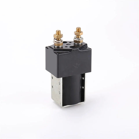 Upgrade Your Forklift With This High Performance Electric Pallet Truck Steering Contactor ZJW-200D showing a black and metal design, compact size, ideal for 48v motor systems.