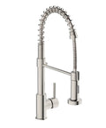 Kitchen Faucet With Pull Down Sprayer For Commercial Kitchens Built Tough Stainless Steel Single Handle Spring Design