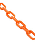 100 Foot Orange Plastic Chain Safety Barrier For Crowd Control And Event Lines, Great For Concerts And Parking Lots, Durable 1.5 Inch Links