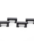High Precision Zinc Alloy Sliding Rail And Toothed Gear Set For DIY Robotics, four black rail brackets